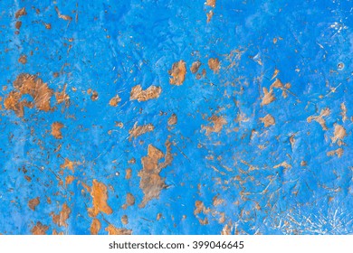 Bright Blue painted surface background. Horizontal shot
