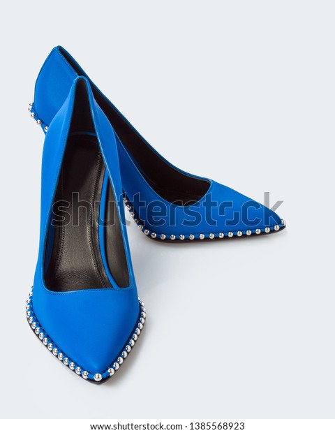 bright blue high heels