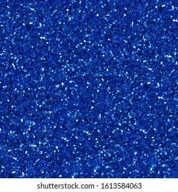 Bright Blue Shiny Glitter, Sparkle Confetti Texture. Ideal Seamless Pattern, Tile Ready.