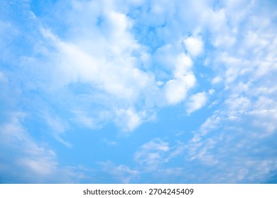 Bright Blue Sky with Clouds