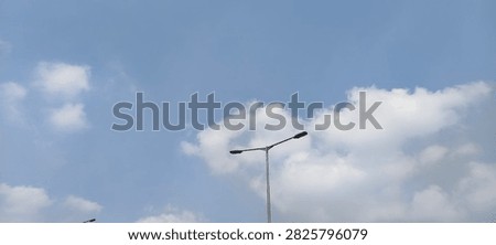 bright blue sky and white clouds