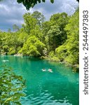 Bright blue swimming hole in Florida, USA. 