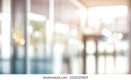 Bright and blurred office scene with people in motion. Modern blurred background photo for banner, poster or magazine and website background. - Powered by Shutterstock