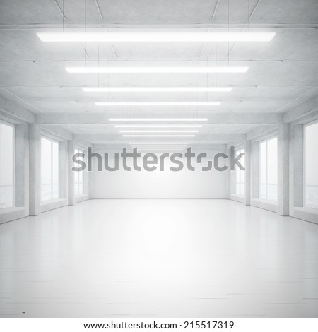 Bright Clean Interior Empty Open Plan Stockfoto Jetzt