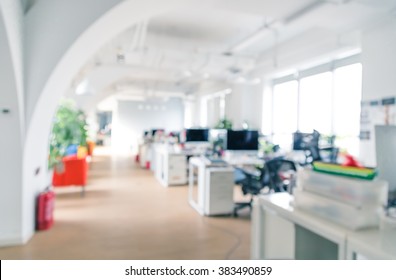 Bright And Clean Office Environment, Abstract Background.