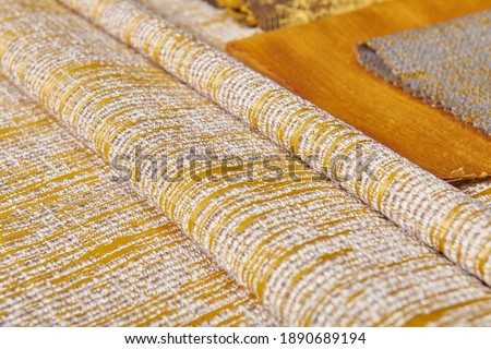 Bright Collection of textile samples Multicolor fabric textile background