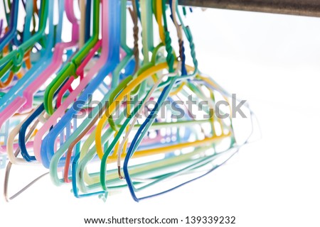Bright color clip in coat hanger