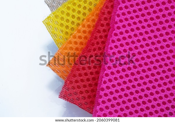 Bright Color palette of\
special textile mesh. Polyester mesh with foam rubber for the\
manufacture of backpacks. Lining mesh with foam for the inside of a\
bag or clothes.