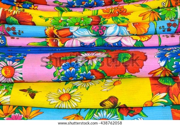 bright colored dish towels