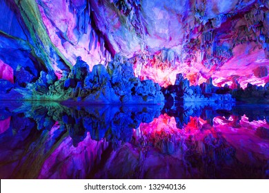 bright, colorful, colorful caves China