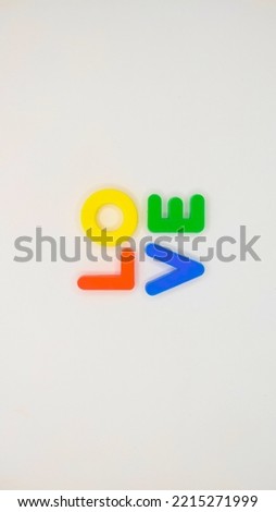 bright colorful love text alphabets background abstract