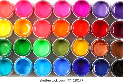 Bright Colors In Jars Background Image
