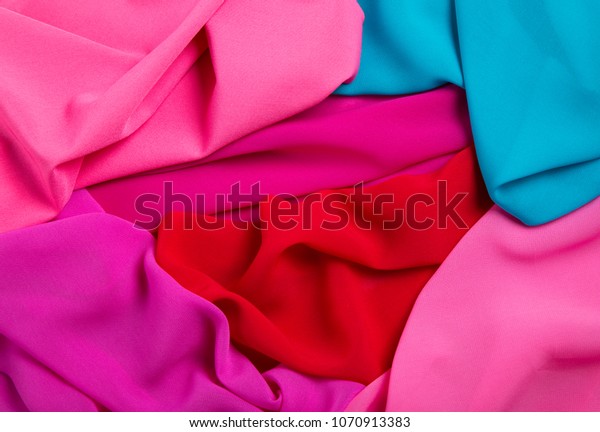 multi colored chiffon fabric