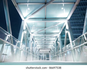 Bright elevated walkway