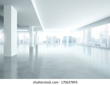 Bright empty office interior