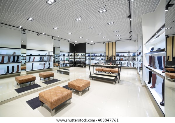 Bright Fashionable Interior Shoe Store Modern Stock Photo 403847761 ...