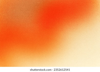 Bright fire red orange carrot coral yellow gold beige white abstract background. Color gradient ombre. Wavy blurry lines. Rough grain noise. Light glow vivid. Design.: stockfoto