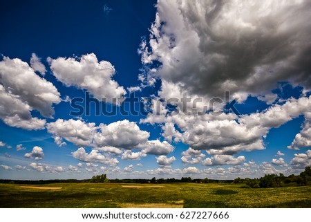 Image, Stock Photo Country under Sky Clouds