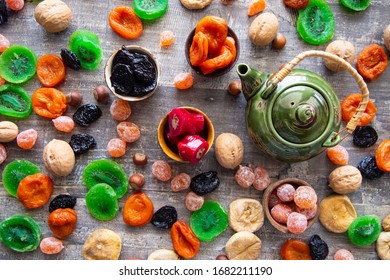 bright, fresh and sweet dried fruits and candied fruits - Shutterstock ID 1682211190