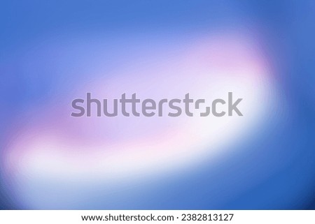 Bright glow radiance on blue blurred bokeh background. Shimmering glow sheen on blurred background.