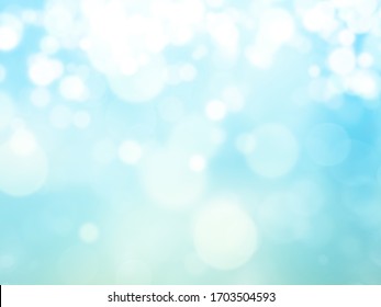 Bright Glowing Blue Abstract Background In The Form Of Bokeh