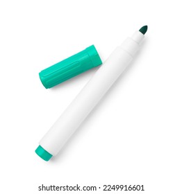 Bright green marker isolated