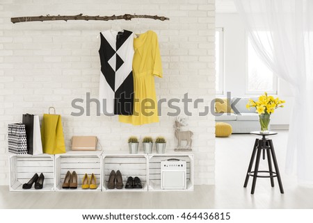 Image, Stock Photo airy | cloth on hook II