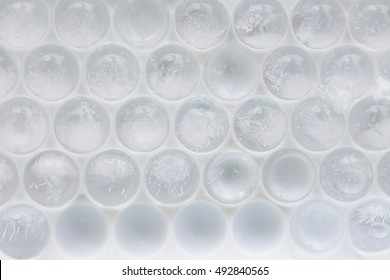 Bright Ice Ball Circular Shape On Tray 