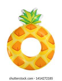 Bright inflatable pineapple ring isolated on white