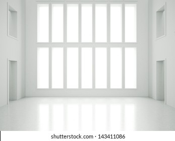 bright interior with large window