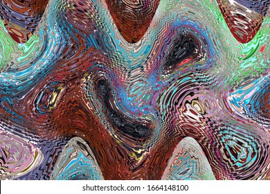 Bright intersecting rays of light of different colors