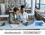 In a bright library setting, a passionate teacher explains concepts to her attentive student.