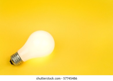 Bright Light Bulb close up shot