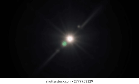 A bright light bursts forth in the darkness, creating a stunning visual display. The image captures the brilliance and intensity of the light source against a black background.