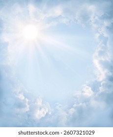 Bright light from cloudy sky