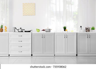 Bright modern kitchen interior