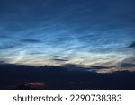 bright noctilucent clouds (NLCs) in summer in Germany