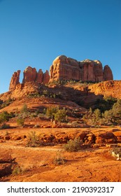 Bright Orange Arizona Dessert Landscape  Rock Structures