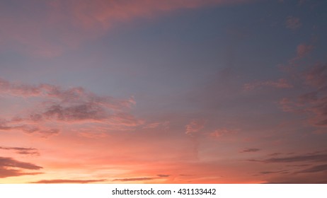 Bright orange and yellow colors sunset or sunrise sky,soft focus - Shutterstock ID 431133442