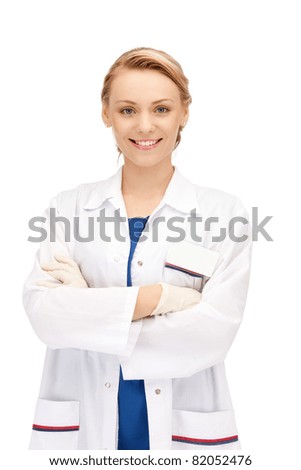 Similar – Image, Stock Photo Pretty female doctor in a geriatric clinic with elderly woman in wheelchair