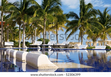 Similar – Image, Stock Photo hotel pool Relaxation Calm