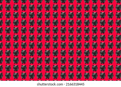 Bright Piggy Bank Pattern On Red Background