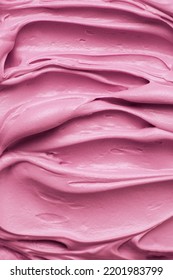 Bright Pink Icing Frosting Close Up Texture