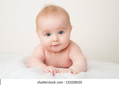 bright portrait of adorable baby - Shutterstock ID 131028335