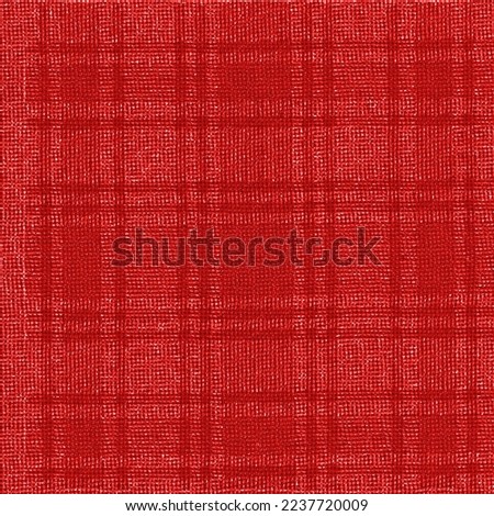bright red checkered background based on fabric texture