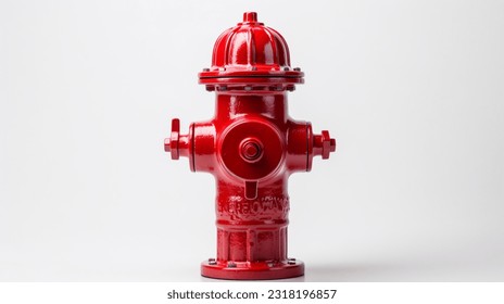 bright red fire hydrant isolated on a white background