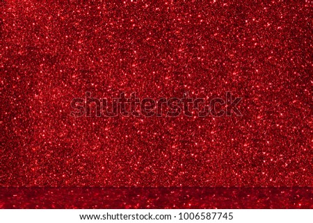 Bright red glitter abstract background. Copy space