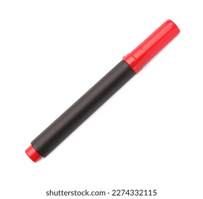 Bright red marker isolated