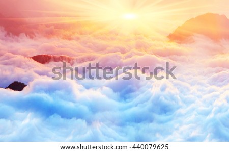 Image, Stock Photo Clouds over tree Nature