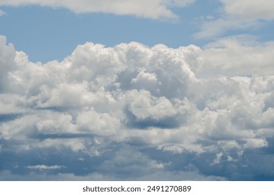 Bright sky with a lot of clouds